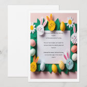 Frühlingswünsche und Osterfreude Feiertagskarte (Vorne/Hinten)