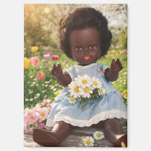 Frühlingszauber & Gänseblümchen-Glück Magnet (Vorderseite)