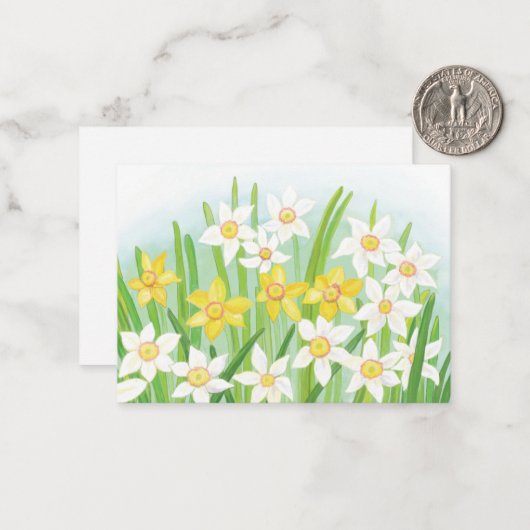 Frühlingszeichen Mitteilungskarte (Vorderseite/Rückseite Beispiel)