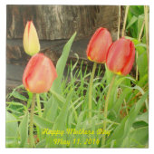 Frühlingszeit 2 Mütter Tag Tile Fliese (Vorderseite)