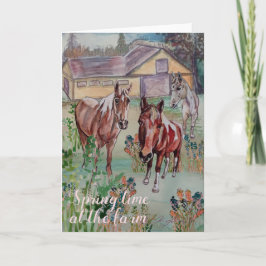 Frühlingszeit auf dem Bauernhof #2 leer innen Einladung