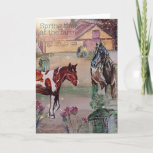 Frühlingszeit auf dem Bauernhof sieben Einladung