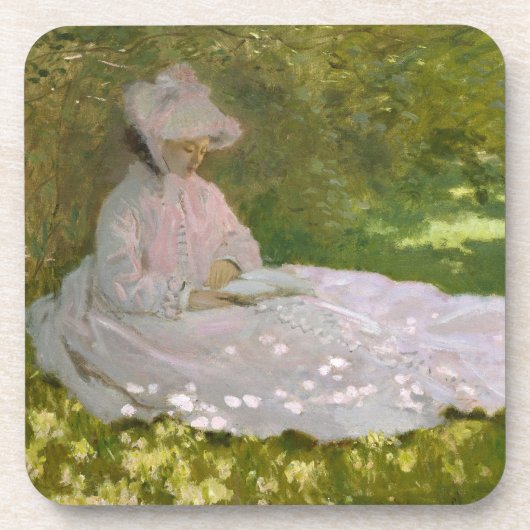 Frühlingszeit, impressionistisches Porträt, Claude Getränkeuntersetzer (Vorderseite)