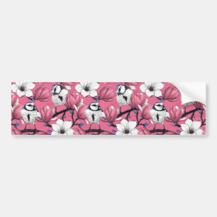 Frühlingszeit in Rosa Autoaufkleber