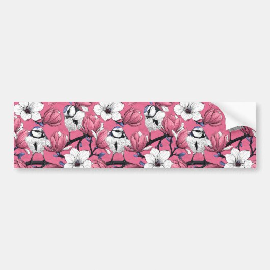 Frühlingszeit in Rosa Autoaufkleber (Vorne)