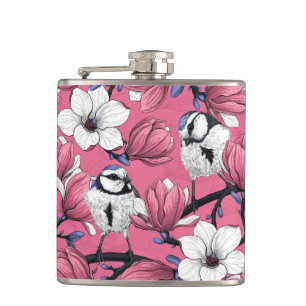 Frühlingszeit in Rosa Flachmann