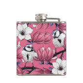 Frühlingszeit in Rosa Flachmann (Rückseite)