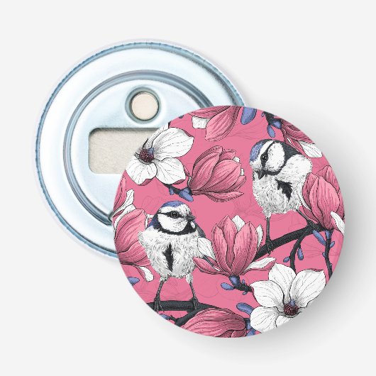 Frühlingszeit in Rosa Flaschenöffner (Vorderseite)