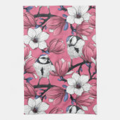 Frühlingszeit in Rosa Geschirrtuch (Vertikal)
