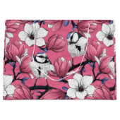 Frühlingszeit in Rosa Große Geschenktüte (Vorderseite)