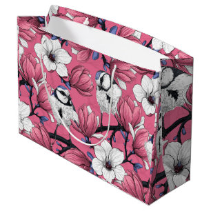 Frühlingszeit in Rosa Große Geschenktüte