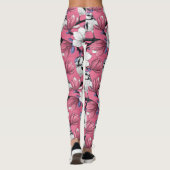 Frühlingszeit in Rosa Leggings (Rückseite)