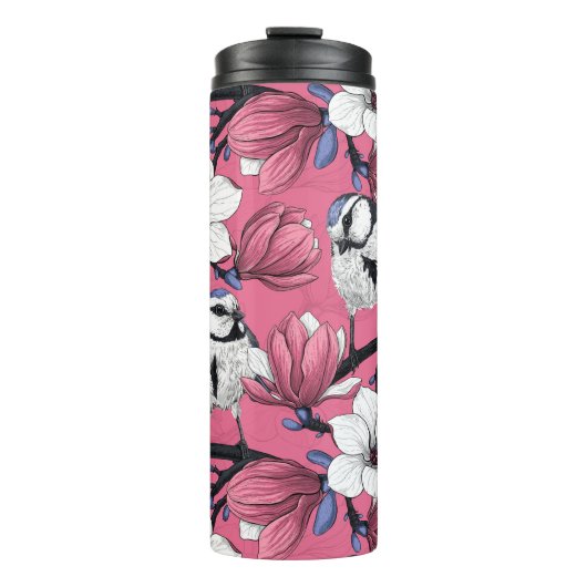 Frühlingszeit in Rosa Thermosbecher (Vorderseite)