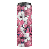 Frühlingszeit in Rosa Thermosbecher (Rückseite)