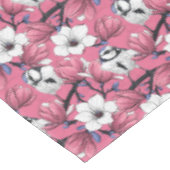 Frühlingszeit in Rosa Tischdecke (Schrägansicht)
