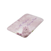 Frühlingszeit Lilac Blossom Soft Pink Blume Badematte (Schrägansicht)