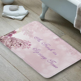 Frühlingszeit Lilac Blossom Soft Pink Blume Badematte