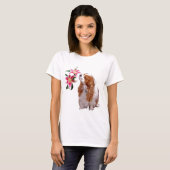 Frühlingszeit mit Cavalier King Charles Spaniel T-Shirt (Vorne ganz)