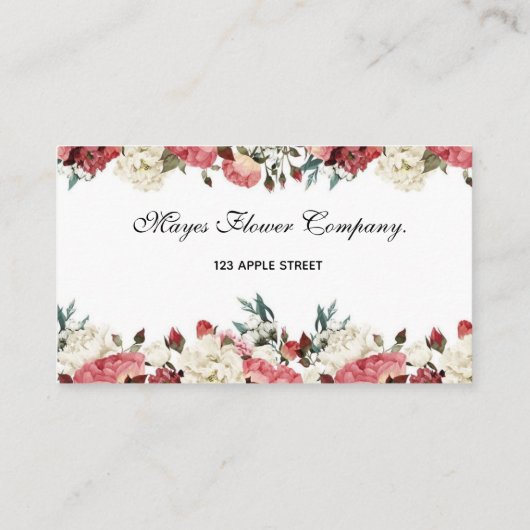 Frühlingszeit Visitenkarte (Rückseite)