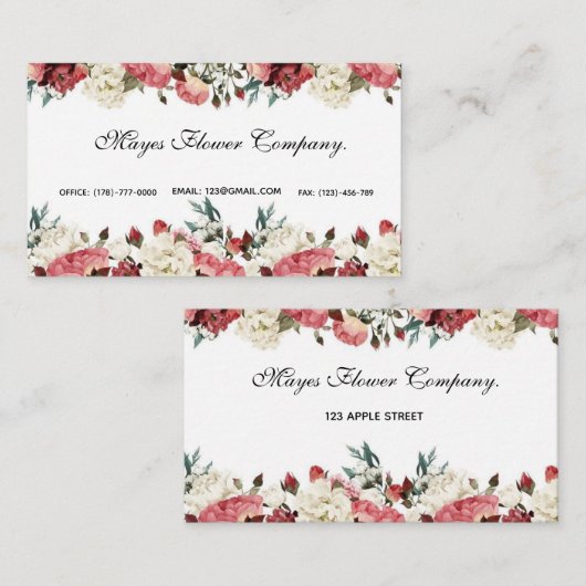 Frühlingszeit Visitenkarte (Vorne/Hinten)