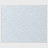 Frühlingszweige Neutral - Pulverblau Geschenkpapier (Flach)