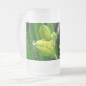 Frühlingszwiebeln Mattglas Bierglas (Vorderseite Links)