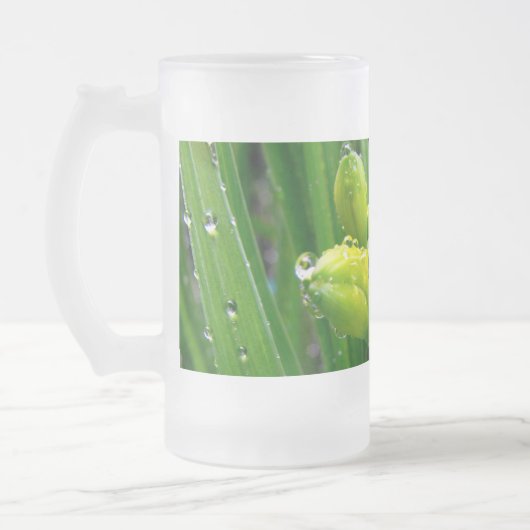 Frühlingszwiebeln Mattglas Bierglas (Links)