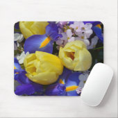 Frühlingtulis und Iris Blume Mousepad (Mit Mouse)