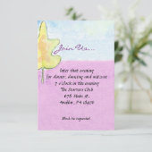 Frühlingwatercolor-jüdische Schläger Mitzvah Einladung (Stehend Vorderseite)