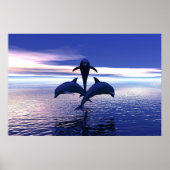 Frühmorgendliche Delphine Poster (Vorne)