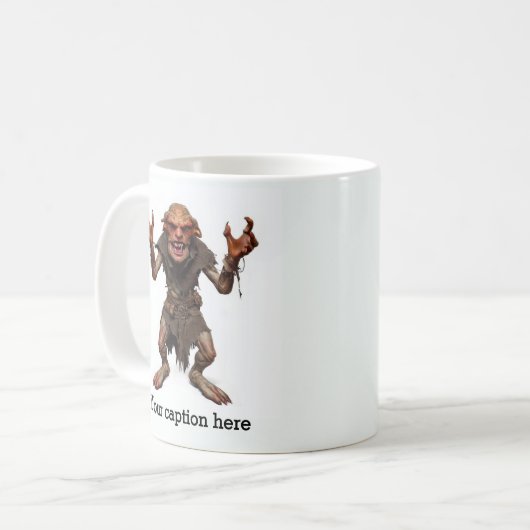 Frühmorgendliche innere Bestie entfesselt Kaffeetasse (Vorderseite Links)