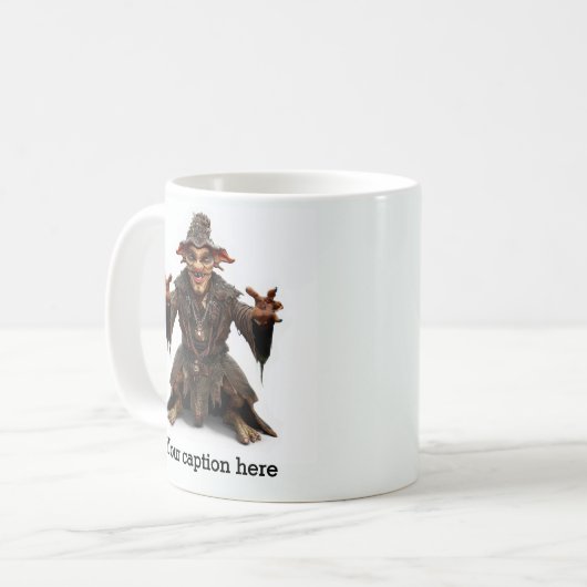 Frühmorgendliche innere Bestie entfesselt Kaffeetasse (Vorderseite Links)