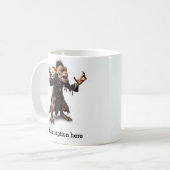 Frühmorgendliche innere Bestie entfesselt Kaffeetasse (Vorderseite Links)