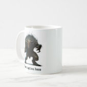 Frühmorgendliche innere Bestie entfesselt Kaffeetasse (Vorderseite Links)