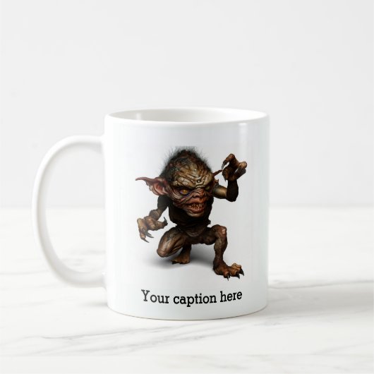 Frühmorgendliche innere Bestie entfesselt Kaffeetasse (Links)