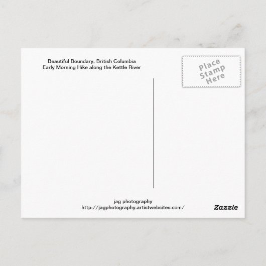 Frühmorgendliche Wanderung Postkarte (Rückseite)