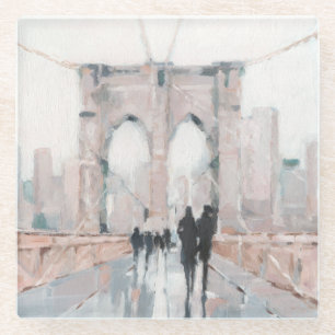 Frühmorgendlicher Spaziergang - New York Glasuntersetzer