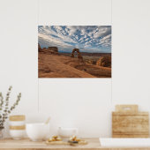 Frühmorgens am delikaten Bogen Poster (Küche)