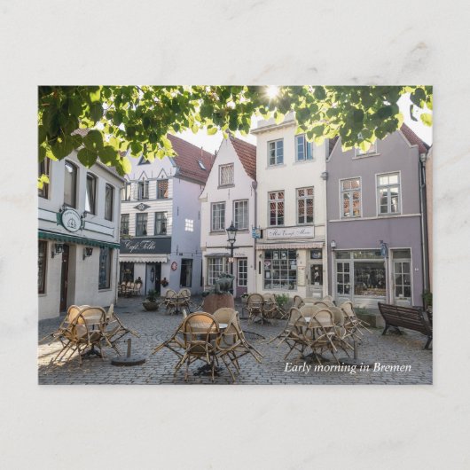 Frühmorgens in Bremen Postkarte (Vorderseite)