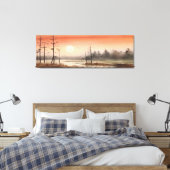 Frühmorgens Wasserfarbennebel Himmel Landschaft Leinwanddruck (Insitu (Schlafzimmer))