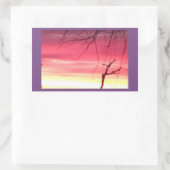 Frühmorgens Winter Sunrise rechteckiger Aufkleber (Tasche)