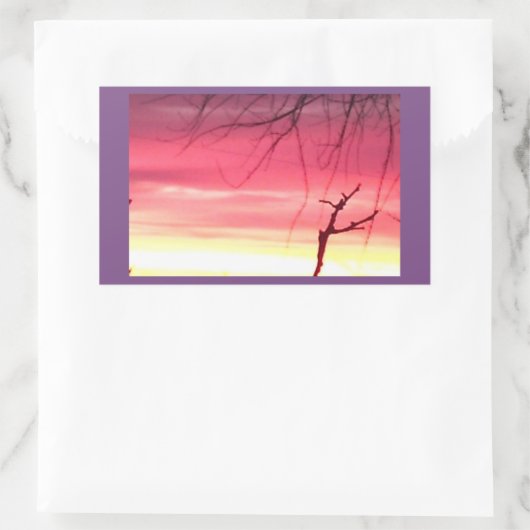 Frühmorgens Winter Sunrise rechteckiger Aufkleber (Tasche)