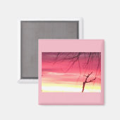 Frühmorgens Winter Sunrise Square Magnet (Vorderseite/Rückseite)