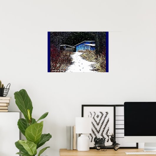 Frühschnee Poster (Heimbüro)