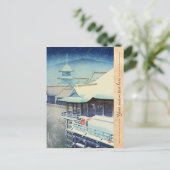 Frühsnow in Kiyomizu Temple Hasui Kawase hanga Postkarte (Stehend Vorderseite)