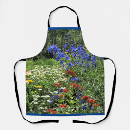 Frühsommer Blauer Delphinium-Garten Schürze