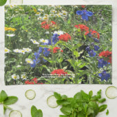 Frühsommer-Gartenblaues Delphinium-Geschirrtuch Geschirrtuch (Gefaltet)