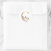 Frühsommer Hochzeit MONOGRAM C Runder Aufkleber (Tasche)
