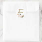 Frühsommer Hochzeit MONOGRAM E Runder Aufkleber (Tasche)