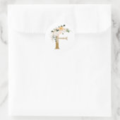 Frühsommer Hochzeit MONOGRAM F Runder Aufkleber (Tasche)